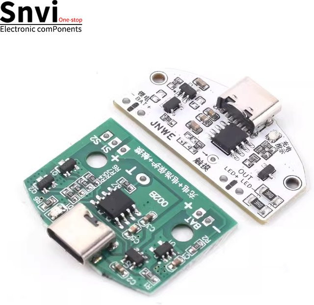 Snvi LED Tischlampe in Weiß mit USB-Aufladung, stufenloser Touch-Dimmung und Typ-C Anschluss als kleine Nachtlampe - Bild 1
