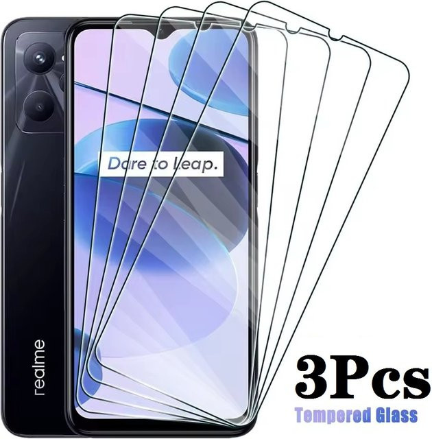 3er-Set Displayschutzfolie aus gehärtetem Glas für Realme 13+ 5G, transparent, HD Film - Bild 1