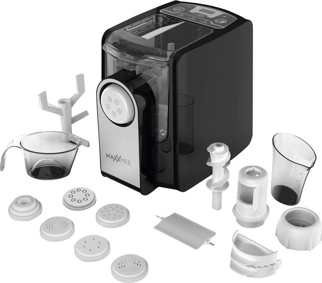 MAXXMEE Pasta Maker mit digitalem Display und 7 Formscheiben in Schwarz - Bild 1