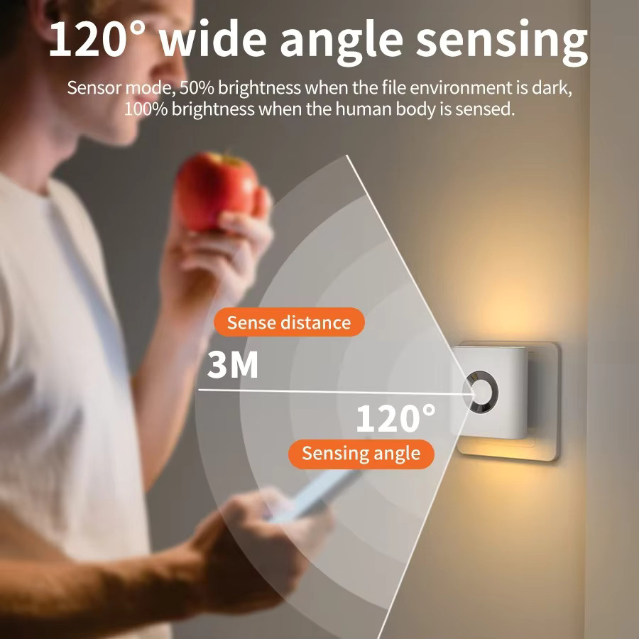 Globvat LED-Schrankbeleuchtung mit Bewegungssensor in Weiß, moderne Up-and-Down Nachtlampe für Küche, Flur und Treppen, warmweiß - Bild 2