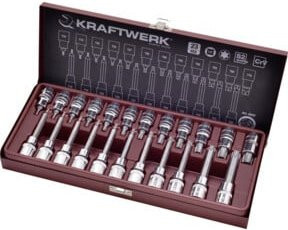Kraftwerk TX-Bit-Steckschlüssel-Satz 1/2 Zoll, 23-teilig, Silber - Bild 1