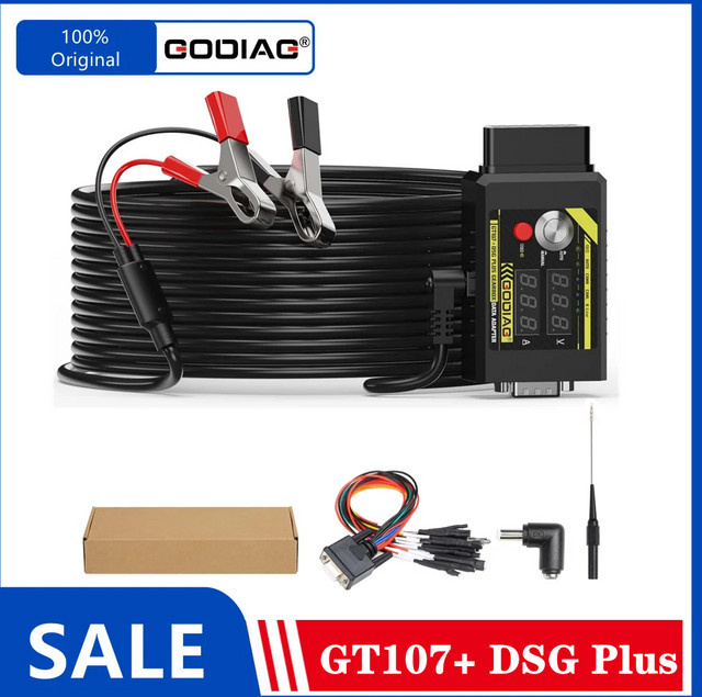 GODIAG GT107 Plus DSG Plus Getriebedatenadapter in Schwarz für Benz, BMW DQ250, DQ200, VL381, VL300, DQ500 und DL501 - Bild 1