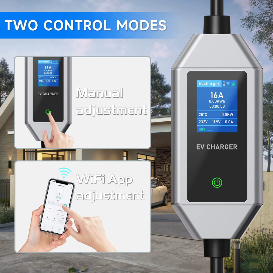 AFEEV Typ2 Tragbares EV-Ladegerät 3,5KW 16A Elektroauto-Ladegerät mit Bluetooth-Steuerung via App - Bild 4