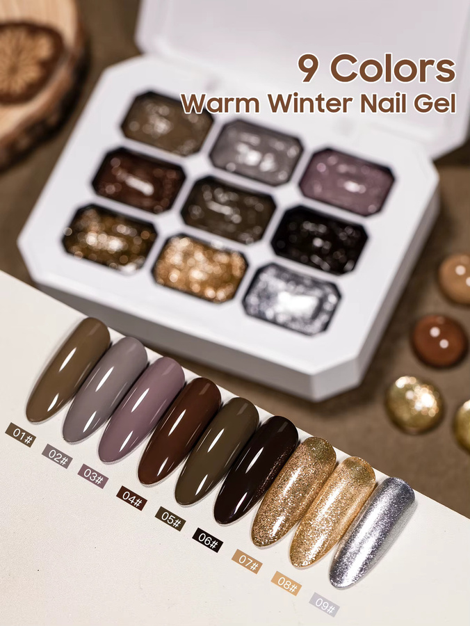 Mtssii Mokka Mousse Glitter Gel, 9 Farben, Schimmernd - Bild 5