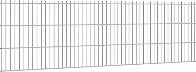 FLORAWORLD Doppelstabmatte aus Stahl in Silber, H: 63 cm, L: 251 cm, B: 2,3 cm - Bild 1