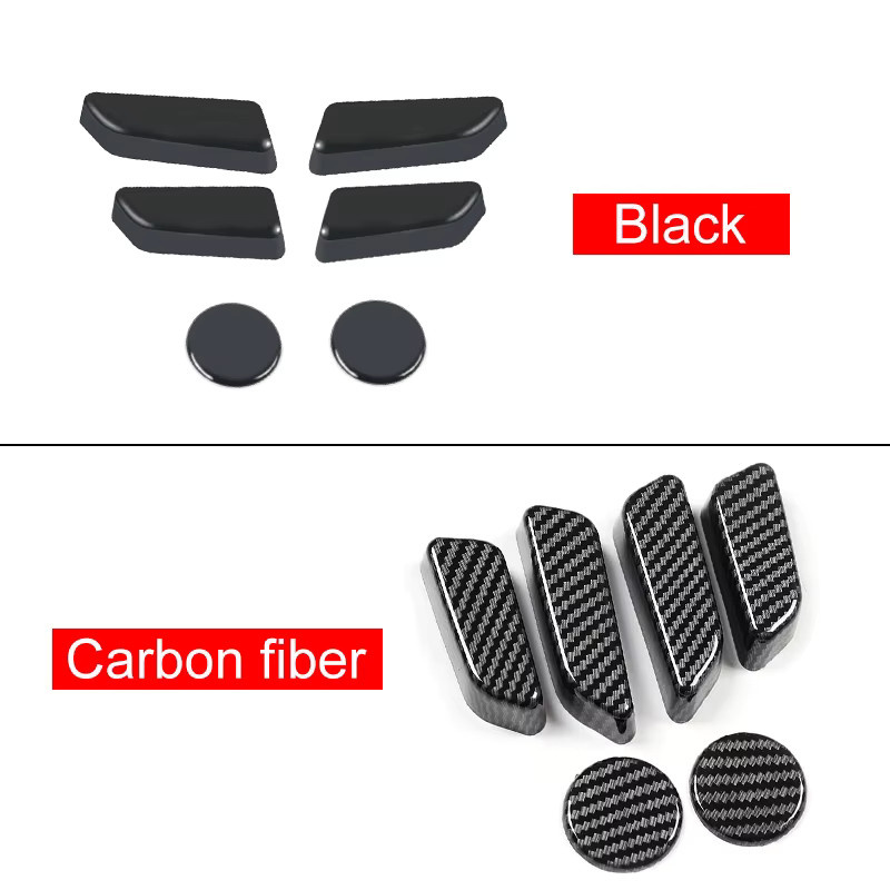 YaLumei Carbon Faser Sitzverstellung Schalter Abdeckung Trim Aufkleber für Tesla Modell 3 und Model Y, Schwarz - Bild 3