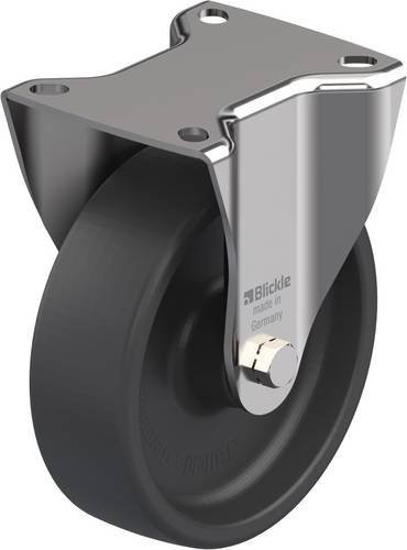 Blickle BX-POHI 125G Bockrolle aus Edelstahl und Kunststoff in Grau mit 125 mm Rad-Durchmesser und 300 kg Tragfähigkeit - Bild 1
