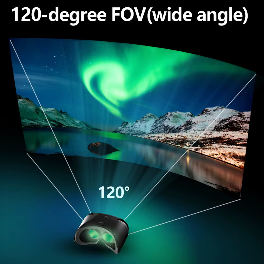AyeBeau 3D Virtual Reality VR-Brille für iPhone und Android Smartphones in Schwarz mit echten Linsen - Bild 4
