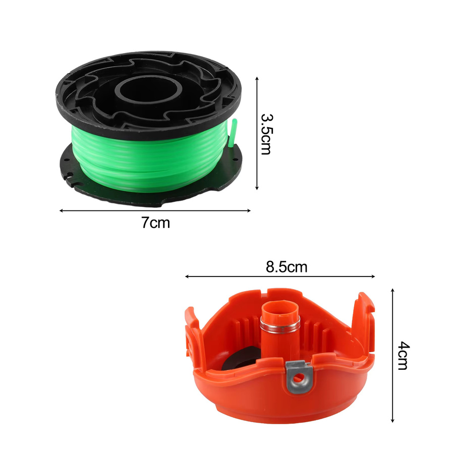 3er-Set Trimmer Spulen mit Spulenkappen für Garten Rasenmäher GL7033 GL8033 GL9035 von DAZZLEEX in Multicolour - Bild 5
