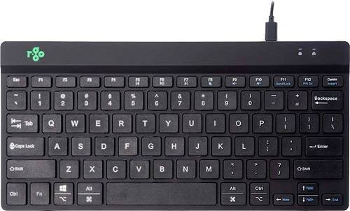 R-GO Tools Compact Break Ergonomische Kabelgebundene Tastatur QWERTY US-Englisch Schwarz - Bild 1