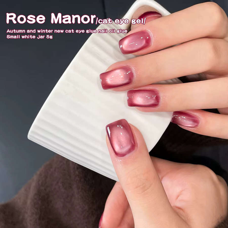 Rose Manor Cat Eye Nagelgel, Rose Red, 5 ml - Bild 4