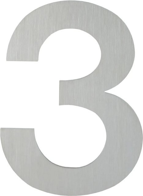 AnsaPro Hausnummer 3 aus Edelstahl in Silber - Bild 1