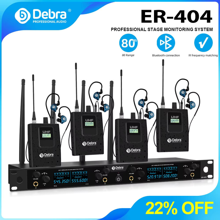 Debra ER-404 Professionelles Monitoring-System mit Bluetooth 5.0 und Infrarot-Kopplung in Schwarz - Bild 3