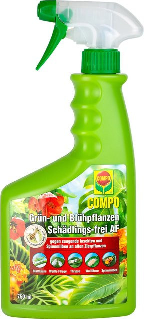 Compo Schädlingsfrei Spray für Grün- und Blühpflanzen in Garten, Wohnräumen, Balkon oder Gewächshaus, 750 ml - Bild 1
