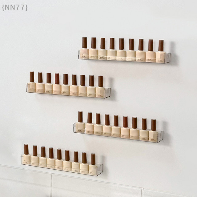 KuZHEN Transparentes Nagellack-Wandregal als multifunktionaler Präsentationsständer für Kosmetika und Pinsel, Breite: 30,5 cm, Tiefe: 3 cm - Bild 1
