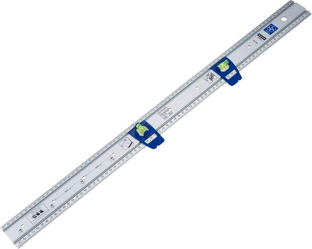 LUX-TOOLS Bilder- und Markierlineal Comfort in Silber aus Aluminium, Länge: 75 cm - Bild 1