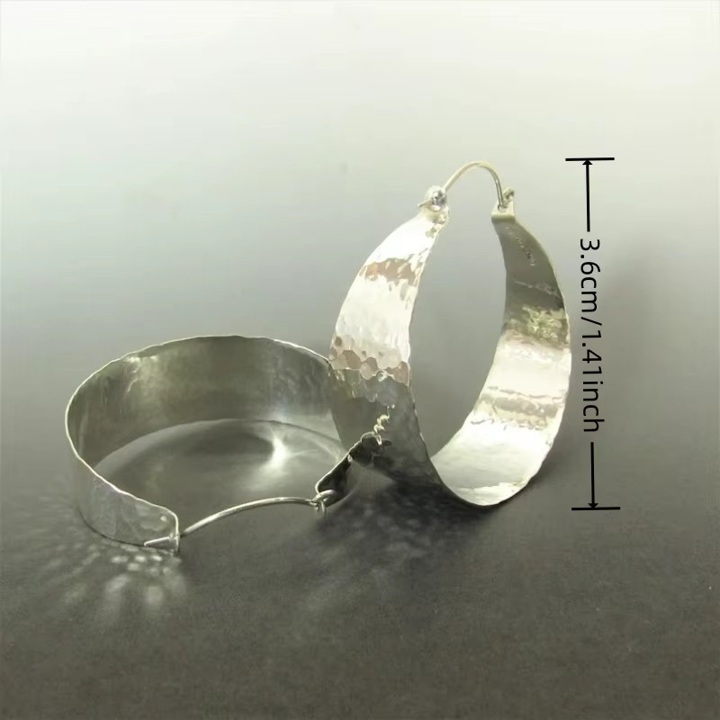 Creolen, silberfarben, Metallgeometrie, Damen - Bild 2