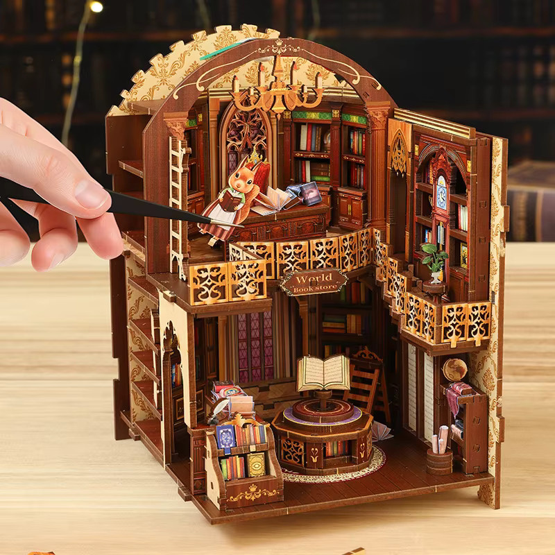 zuuton DIY Buch Nook Kit, 3D Holz Puzzle, Gebäude Modell, adults - Bild 2