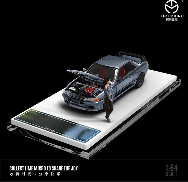 Linyi toy car Zeit Mikro Skyline R32, Modellauto, 1:64, Metallic Rot Silber Lila, ab 14 Jahren - Bild 1