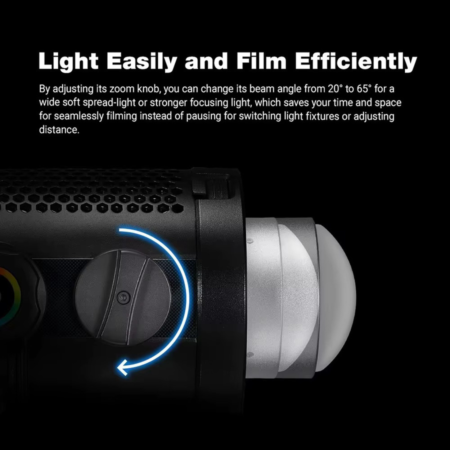 Godox SZ150R RGB LED-Videoleuchte 150W mit Bowens-Halterung und 2,4G Wireless X System in Schwarz - Bild 2
