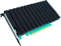 HighPoint Rocket 1104 NVMe HBA Schnittstellenkarte mit 4x M.2 Port zu PCIe 3.0 x16, Schwarz - Bild 1