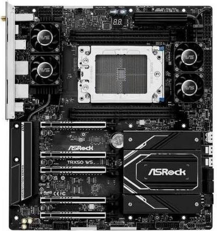 ASRock TRX50 WS Mainboard E-ATX mit Socket sTR5, DDR5, ECC-Unterstützung, WiFi 6E und Bluetooth in Schwarz - Bild 2