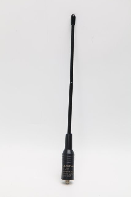 ABBREE NA-701 Dualband flexible Handheld-Antenne mit SMA-Buchse und BNC-Stecker in Schwarz für BaoFeng, Quansheng, Kenwood und Wouxun Walkie Talkies - Bild 1