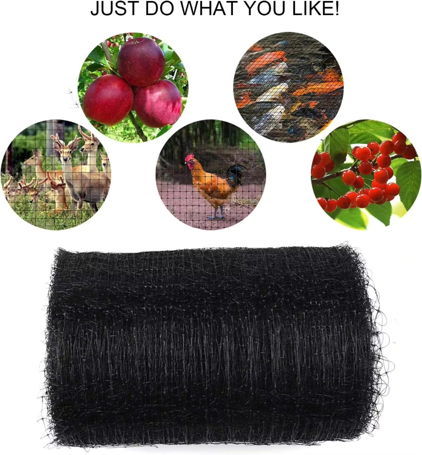 Wildschutznetz Schwarz für Vögel und Rehe, wiederverwendbares Schutznetz für Pflanzen, Obstbäume und Gemüse, Breite: 2,1 m, Länge: 30 m - Bild 6