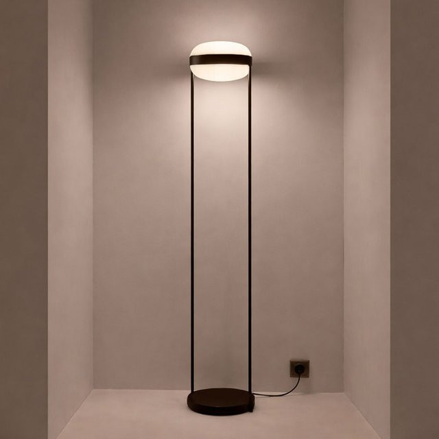 B.Lux Beaded F LED-Stehleuchte aus Glas und Aluminium in Opalweiß - Bild 1