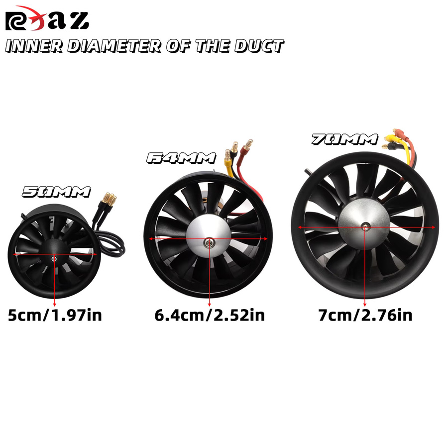 RCXAZ EDF Impeller mit Bürstenlosem Motor, 12 Rotorblätter, Ersatzteile - Bild 3