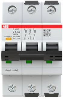 ABB S303P-Z1.6 Leitungsschutzschalter 1.6A 415V in Weiß - Bild 1