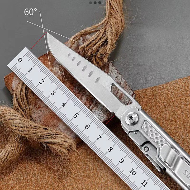 SWISS TECH 11-in-1 Mini-Multitool EDC Outdoor Camping Survival Multifunktionswerkzeug in Silber - Bild 5