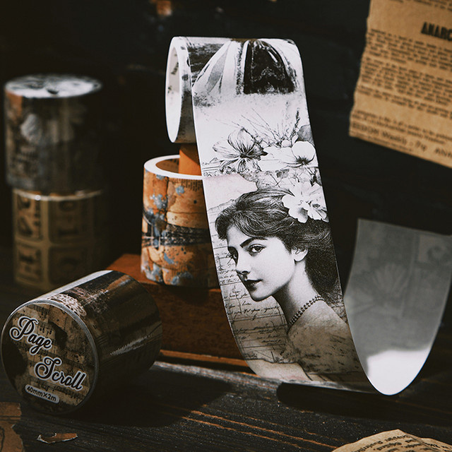 Mr. Paper Abdeckband mit Retro-Blumen- und Pflanzenmuster, Multicolor, 1 Rolle - Bild 1