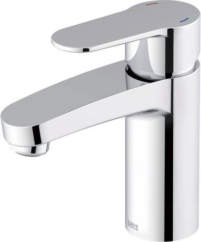 LENZ Waschtischarmatur CALISTA aus Messing in Chrom, Silber, mit Pop-up-Abfluss und wassersparender Funktion - Bild 1