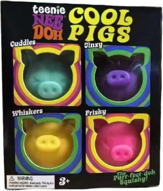 NeeDoh Maltose Squishy Schwein, Stressball, black - Bild 1