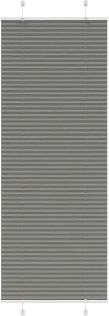 vidaXL Plissee Anthrazit semi-transparent aus Polyester B: 80 cm, H: 200 cm - Bild 1