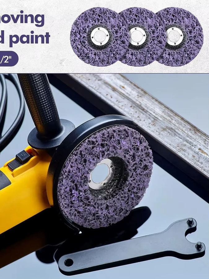 NuoDunco Poly Strip Wheel Disc Abisolierscheibe für Winkelschleifer zum Entfernen von Lack und Rost in 4, 4,5 und 5 Zoll - Bild 7