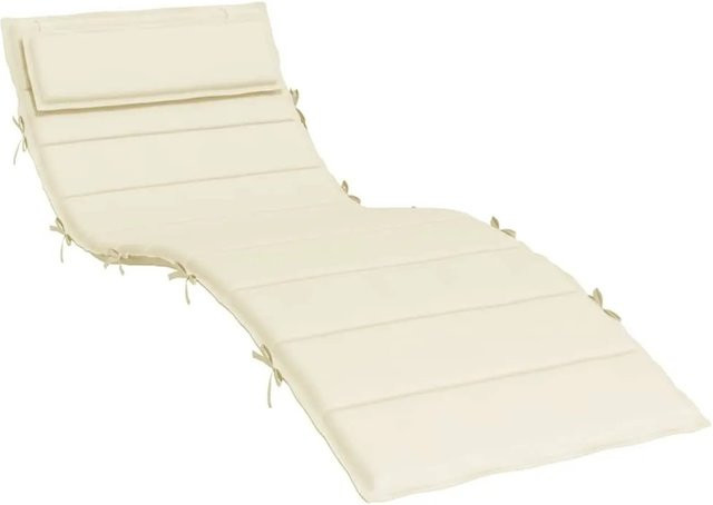 vidaXL Sonnenliegen-Auflage aus Oxford-Gewebe in Beige, B/T/H: 180 x 60 x 4 cm - Bild 1