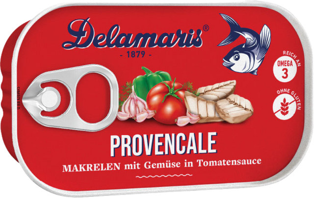 Delamaris Provencale Makrelen mit Gemüse in Tomatensauce 125 g - Bild 1