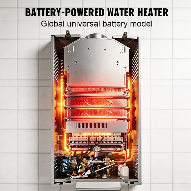SIHAO LPG Propangas-Durchlauferhitzer aus Edelstahl in Silber mit LED-Anzeige und Duschset, tankloser Sofort-Warmwasserbereiter für die Wandmontage, 16-36kW mit Sommer-Winter-Modus - Bild 1