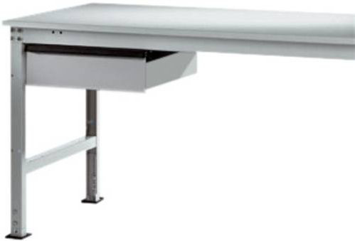 Manuflex LZ4173.9006 ESD Einzelschubfach mit Schloss in Alusilber, B/T/H: 42,5 x 55,0 x 13,5 cm - Bild 1