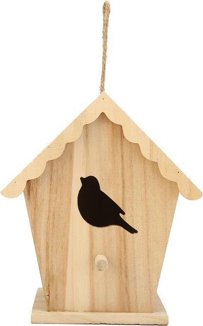 TOMTOP JMS DIY Holz Vogelhaus in Vogelform als Nistkasten für den Garten in Beige - Bild 1