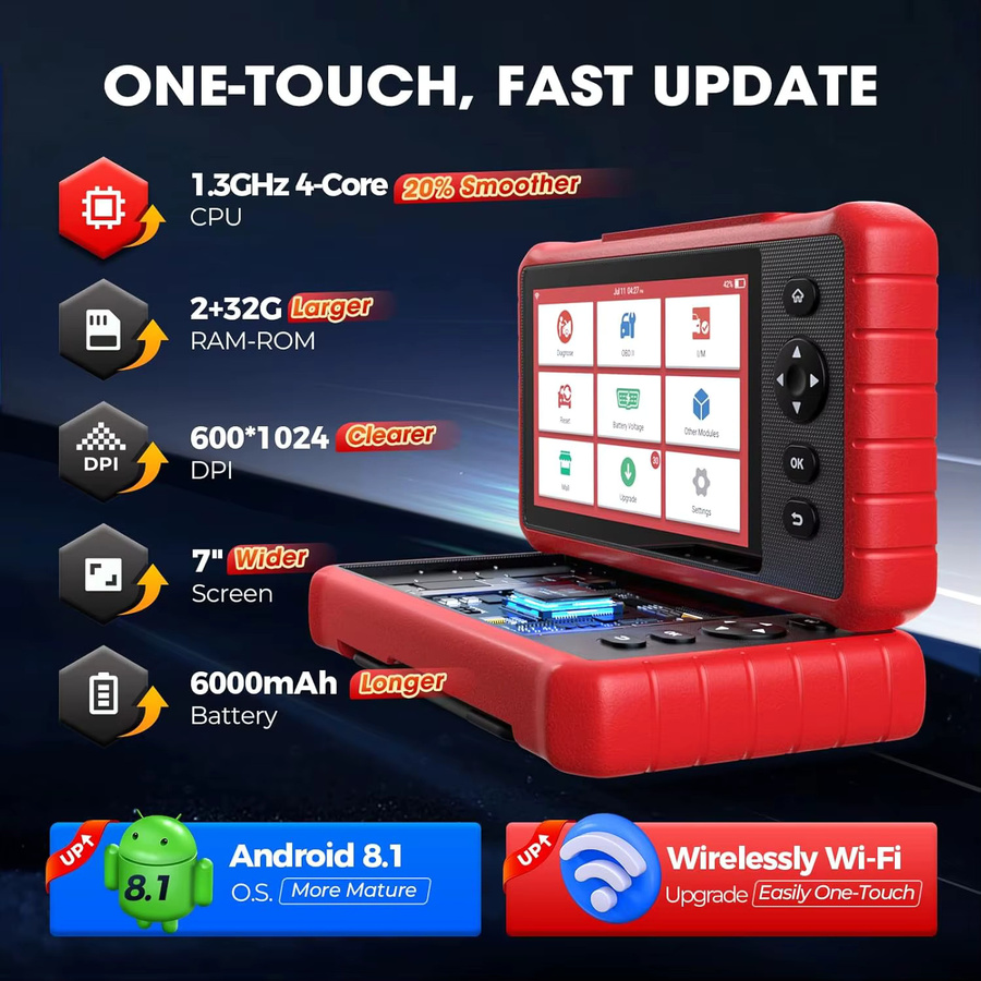 LAUNCH OBD2 Scanner X-431 Auto-Diagnosegerät Kfz-Scanner in Rot - Bild 2