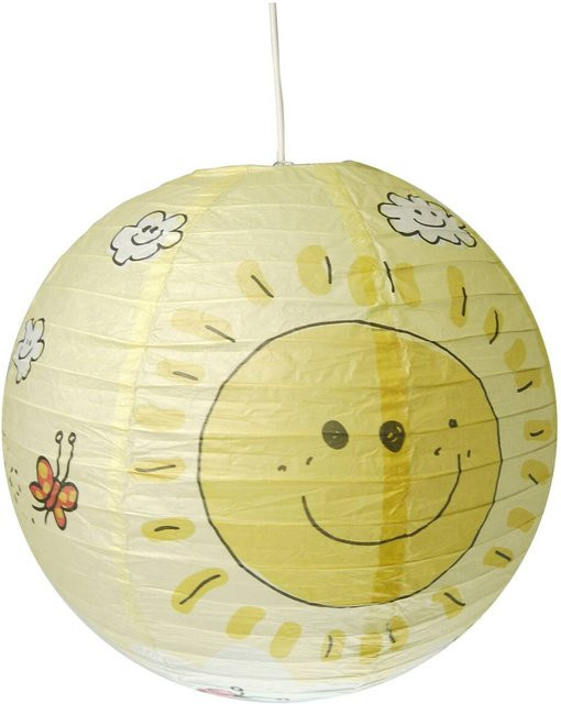 Niermann Pendelleuchte Sunny in Gelb aus Papier mit Kugelform, Durchmesser: 40 cm - Bild 1