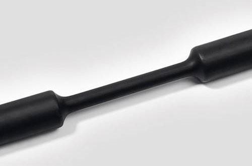 HellermannTyton Schrumpfschlauch ohne Kleber Schwarz 40mm 13mm Schrumpfrate 3:1 Meterware - Bild 1