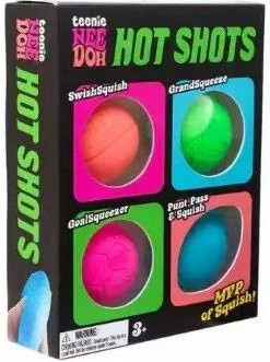 NeeDoh Wirbel Teenie Stressbälle, 4-teiliges Set, black - Bild 1