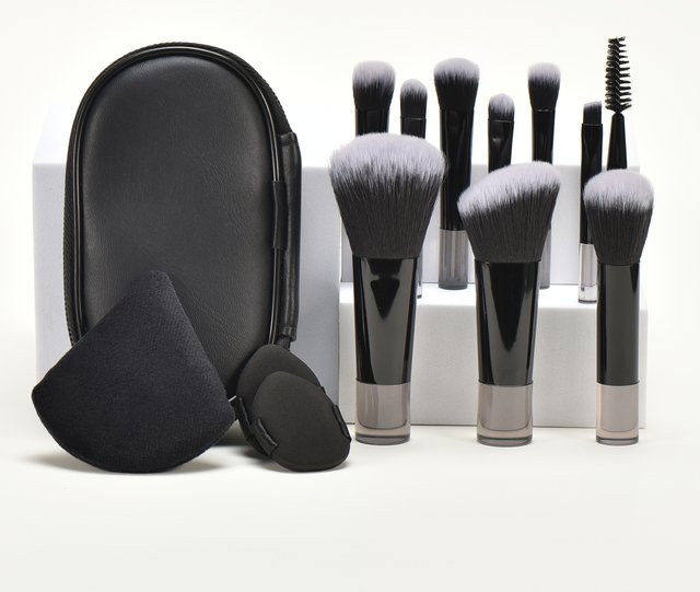 Make-up-Pinsel-Set, 10 Stück, schwarz, Unisex - Bild 1