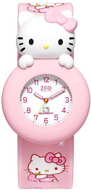 ZGO Sanrio Hello Kitty Kinder-Quarz-Uhr, Weiß, Silikon, Analoguhr - Bild 1