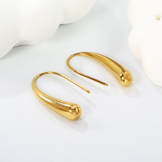 LUXUSTEEL Ohrringe Edelstahl, Gold, Kinder, Punk - Bild 1