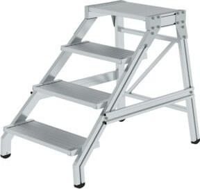 MUNK Aluminium-Montagetritt starr mit 4 Stufen in Silber - Bild 1